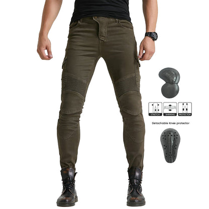 LB1 Motorcycle Riding Jeans with CE Certified Knee Hip Armor Protector - Best Seller