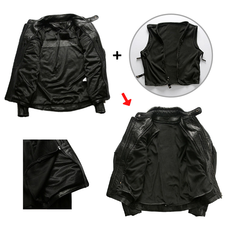 Biker Forward Genuine Leather Motorcycle Jacket