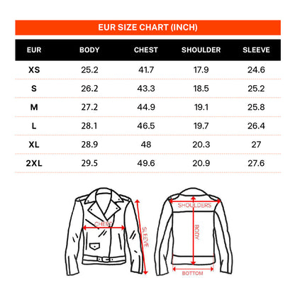 Leather Ripple Biker Jacket