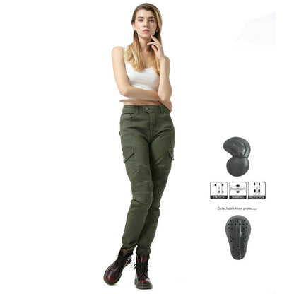 Flame 6 Lady Biker Jeans with CE Armor Protector