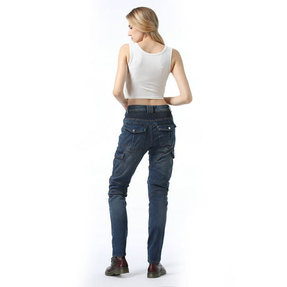 Flame 6 Lady Biker Jeans with CE Armor Protector