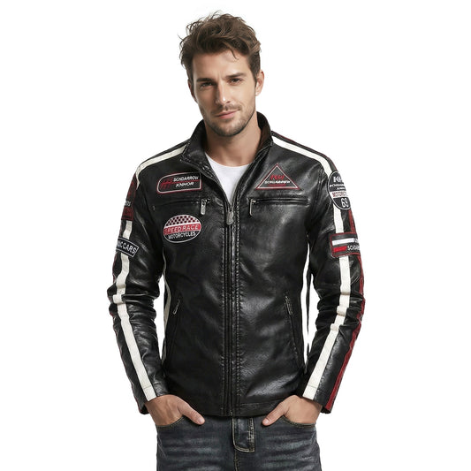 Racing Style Motorcycle Leather Jacket