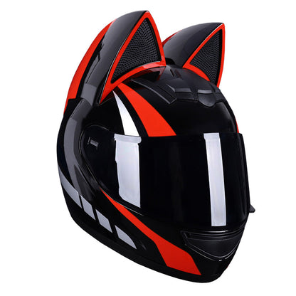Women Cat Ears Motorcycle Helmet