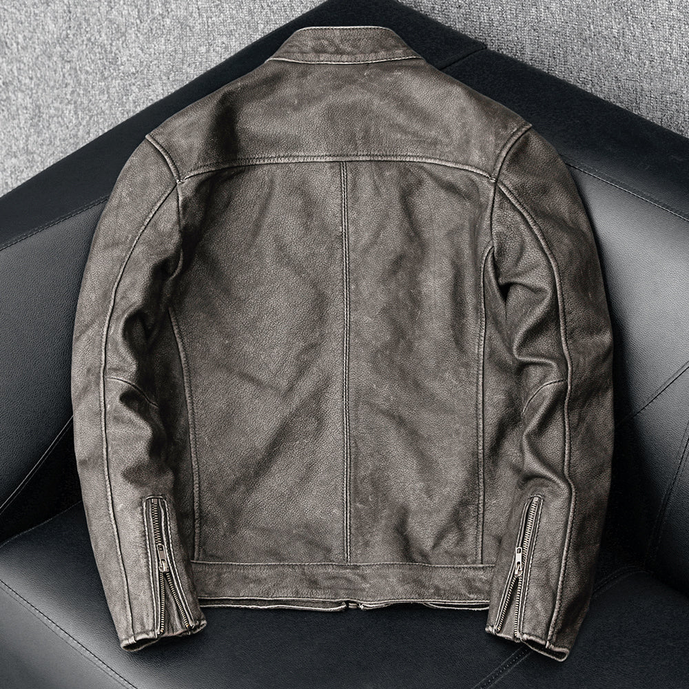 Casual Vintage Motorcycle Leather Jacket