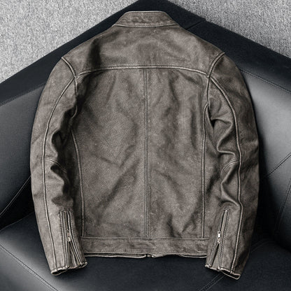 Casual Vintage Motorcycle Leather Jacket