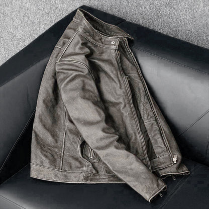 Casual Vintage Motorcycle Leather Jacket