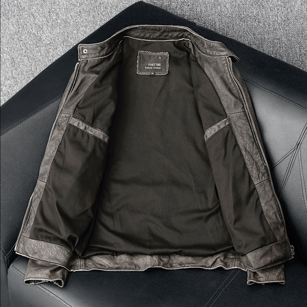 Casual Vintage Motorcycle Leather Jacket