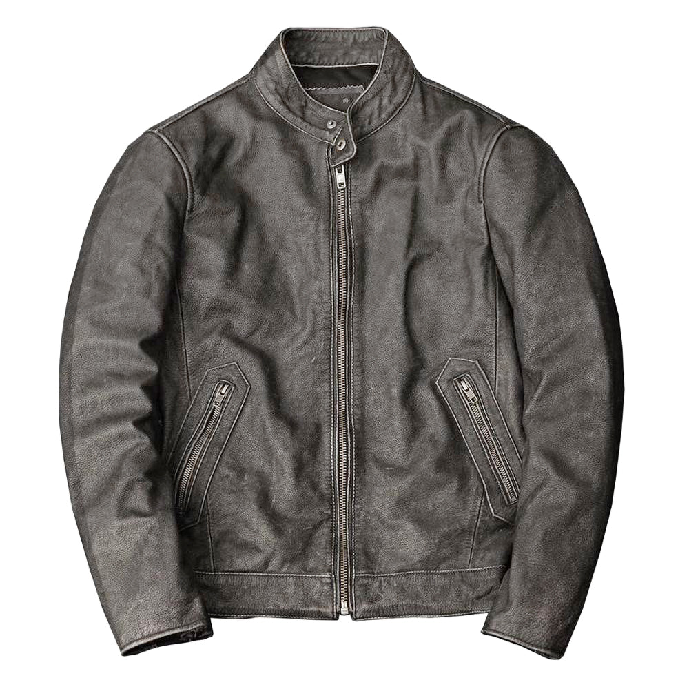 Casual Vintage Motorcycle Leather Jacket