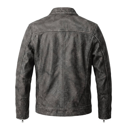 Casual Vintage Motorcycle Leather Jacket