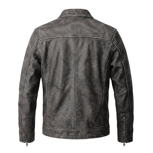 Casual Vintage Motorcycle Leather Jacket