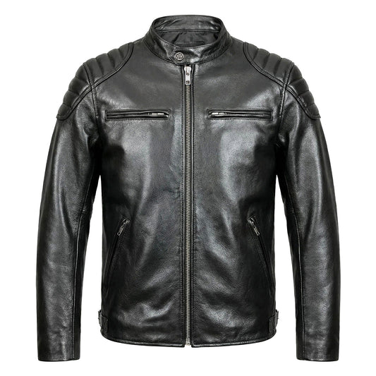 Casual Motorcycle Genuine Leather Jacket
