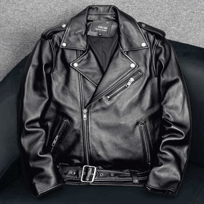 Motorcycle Comfortable Genuine Leather Jacket