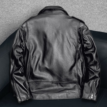 Motorcycle Comfortable Genuine Leather Jacket