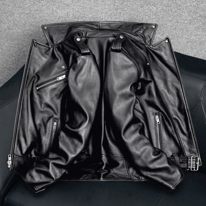 Motorcycle Comfortable Genuine Leather Jacket