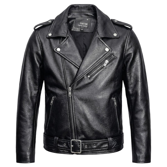 Motorcycle Comfortable Genuine Leather Jacket