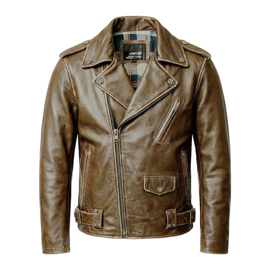 Cowhide Slim Fit Motorcycle Leather Jacket