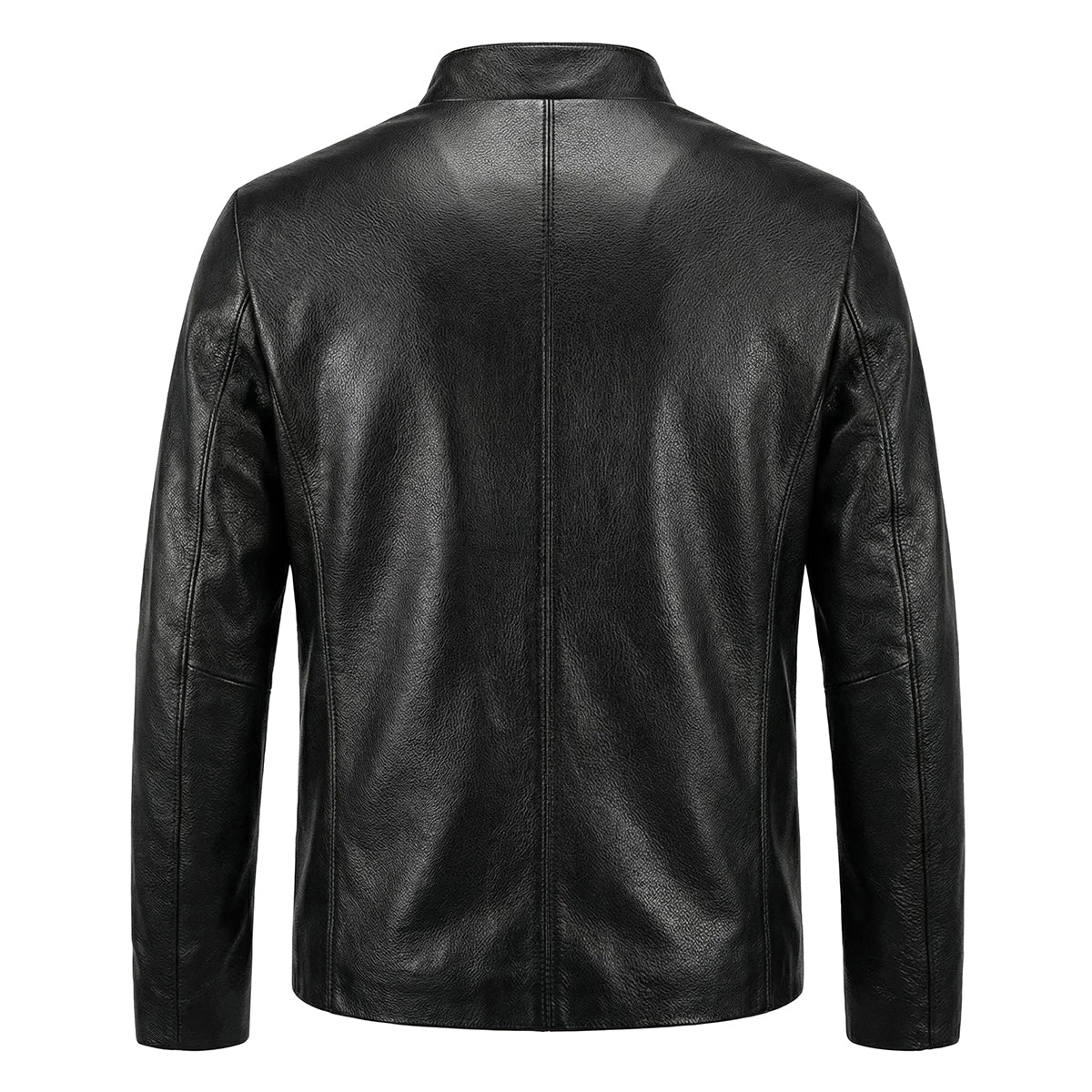 Motorcycle Casual Slim Fit Genuine Leather Jacket