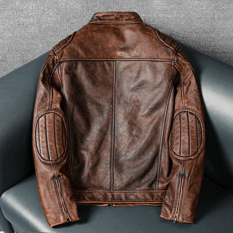 Amekaji Cowhide Genuine Leather Jacket