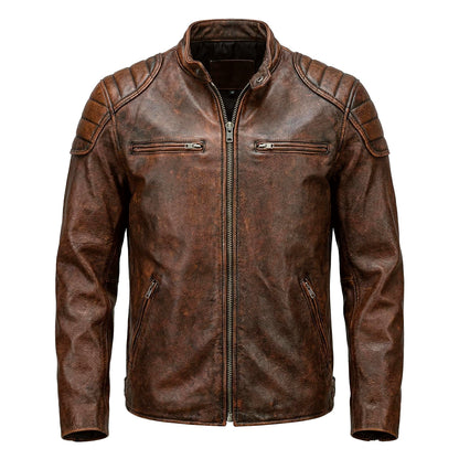 Amekaji Cowhide Genuine Leather Jacket