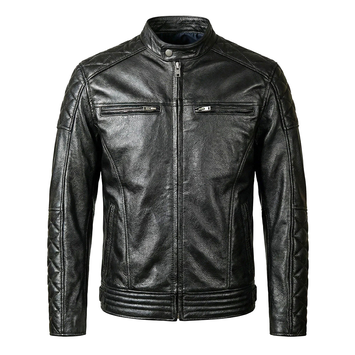 Motorcycle Autumn Winter Riding Leather Jacket
