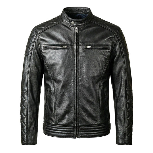 Motorcycle Autumn Winter Riding Leather Jacket