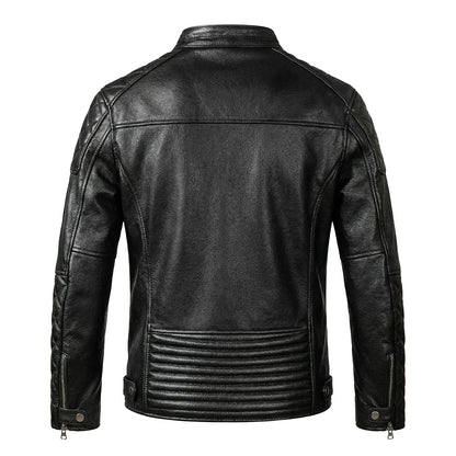 Motorcycle Autumn Winter Riding Leather Jacket