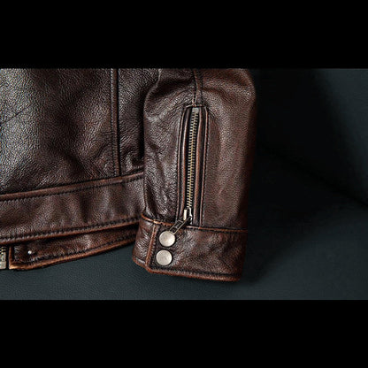 Retro M65 Workwear Motorcycle Leather Jacket