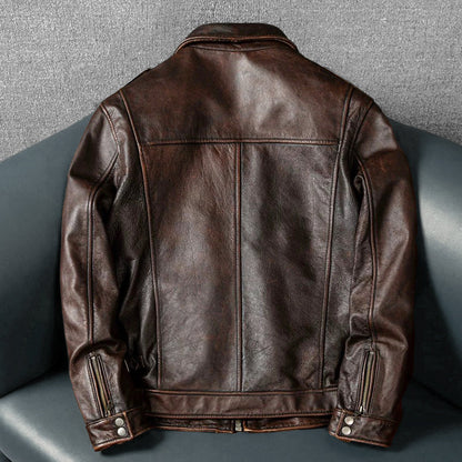 Retro M65 Workwear Motorcycle Leather Jacket