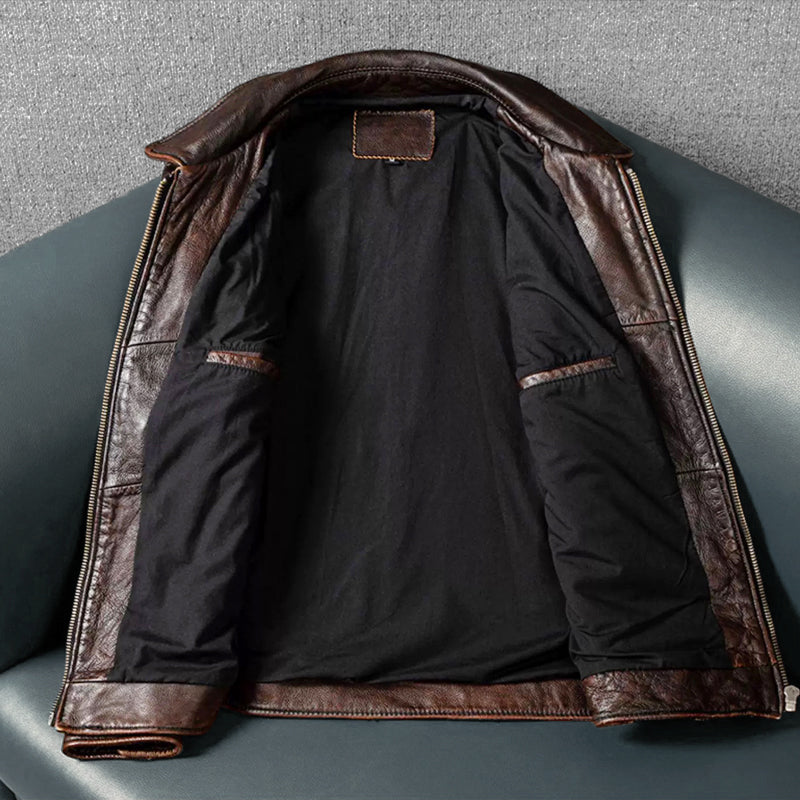 Retro M65 Workwear Motorcycle Leather Jacket