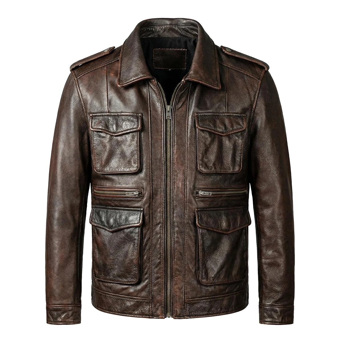 Retro M65 Workwear Motorcycle Leather Jacket