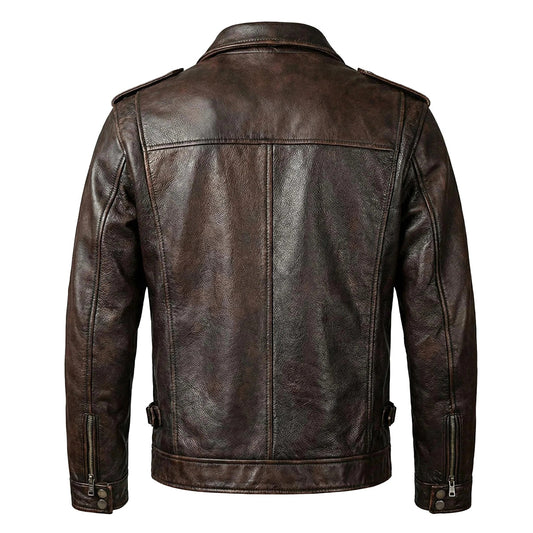 Retro M65 Workwear Motorcycle Leather Jacket