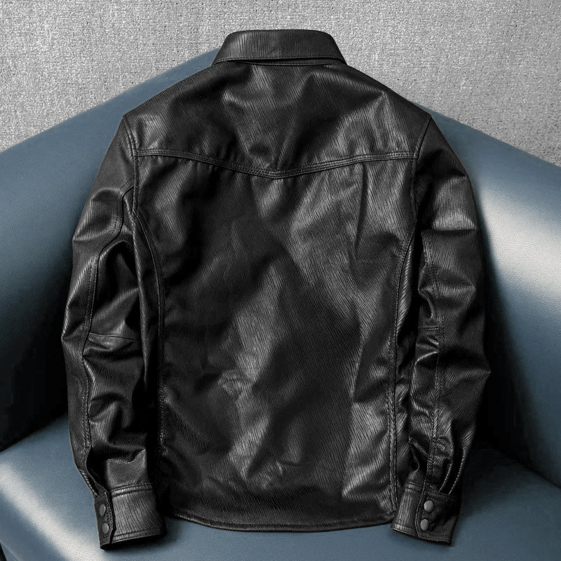 Super Soft Genuine Leather Shirt-Style Jacket