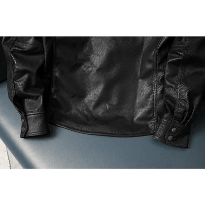 Super Soft Genuine Leather Shirt-Style Jacket