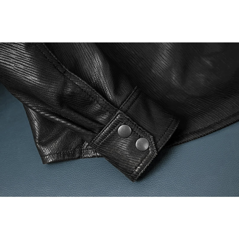 Super Soft Genuine Leather Shirt-Style Jacket