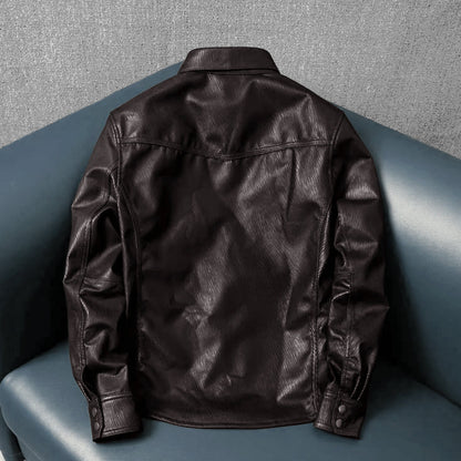 Super Soft Genuine Leather Shirt-Style Jacket
