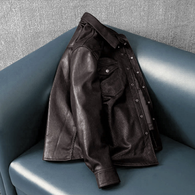 Super Soft Genuine Leather Shirt-Style Jacket