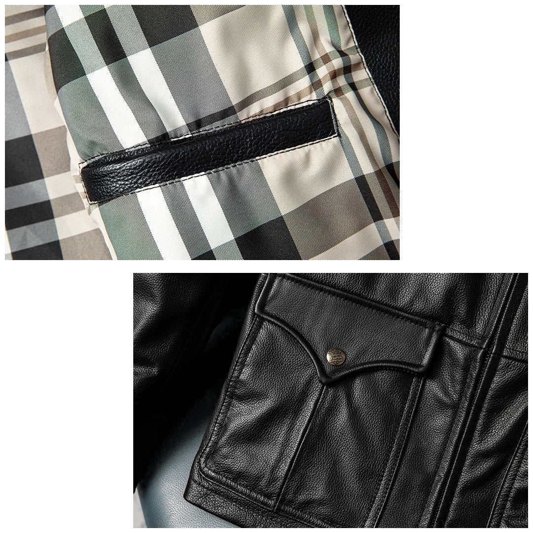 European-style Slim Fit Genuine Leather Jacket