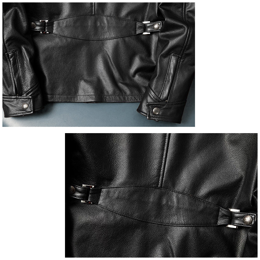 European-style Slim Fit Genuine Leather Jacket