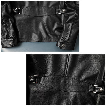 European-style Slim Fit Genuine Leather Jacket