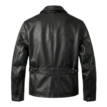 European-style Slim Fit Genuine Leather Jacket