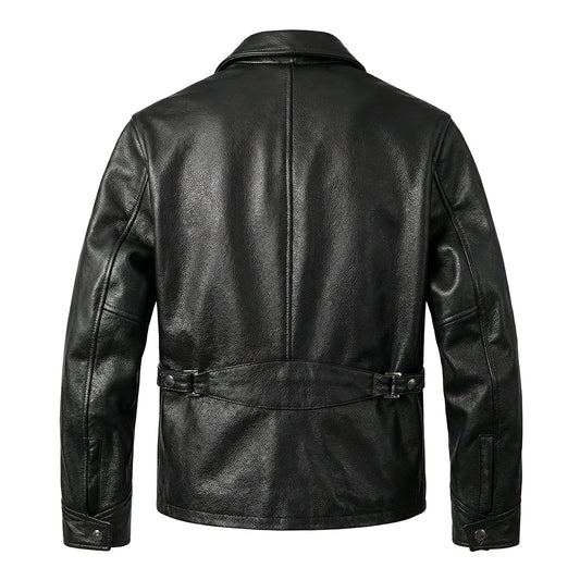 European-style Slim Fit Genuine Leather Jacket