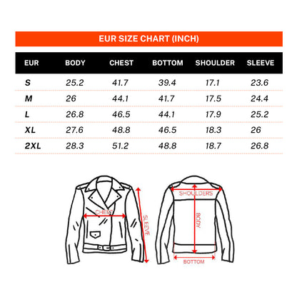Large Size Motorcycle Cowhide Leather Jacket