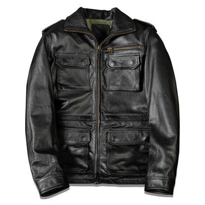 M6 Soft Cowhide Motorcycle Leather Jacket