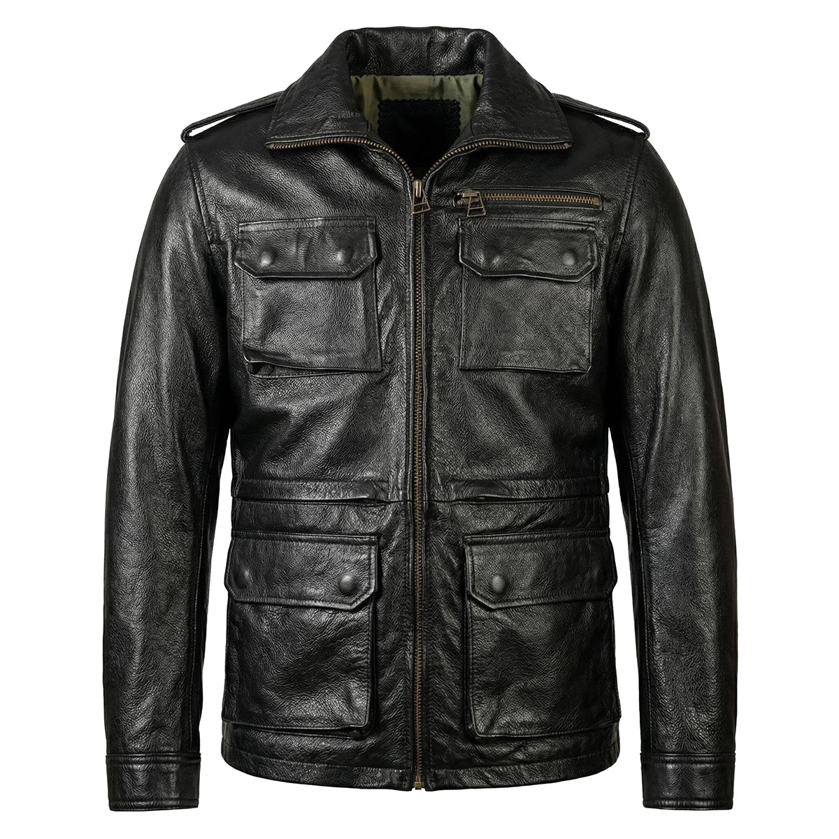 M6 Soft Cowhide Motorcycle Leather Jacket