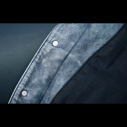 Amekaji Distressed Blue Genuine Leather Jacket