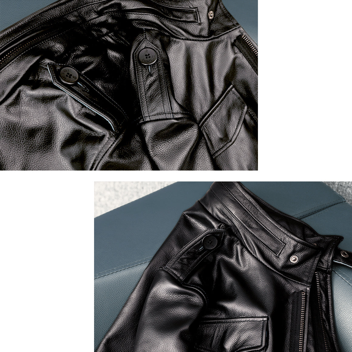 Motorcycle Mid-Length Adventure Leather Jacket