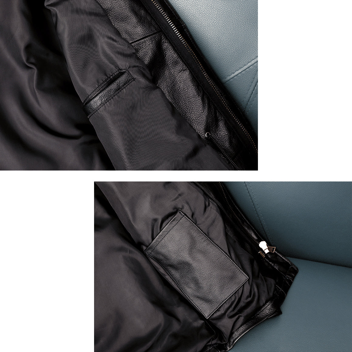 Motorcycle Mid-Length Adventure Leather Jacket