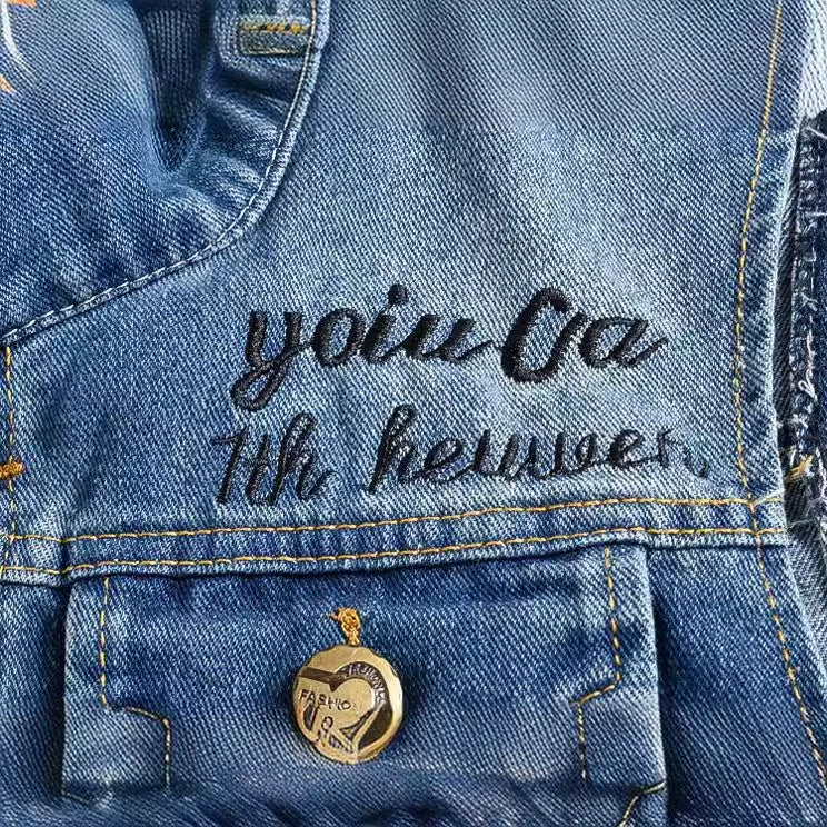 Retro Ripped Star Denim Vest