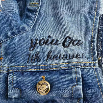 Retro Ripped Star Denim Vest