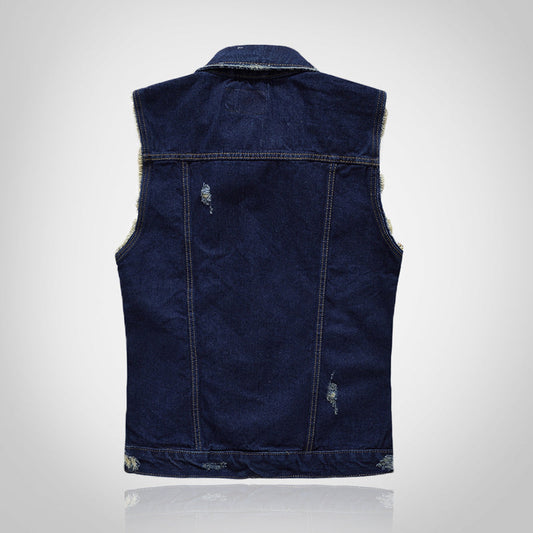 Biker Patch Badge Denim Vest